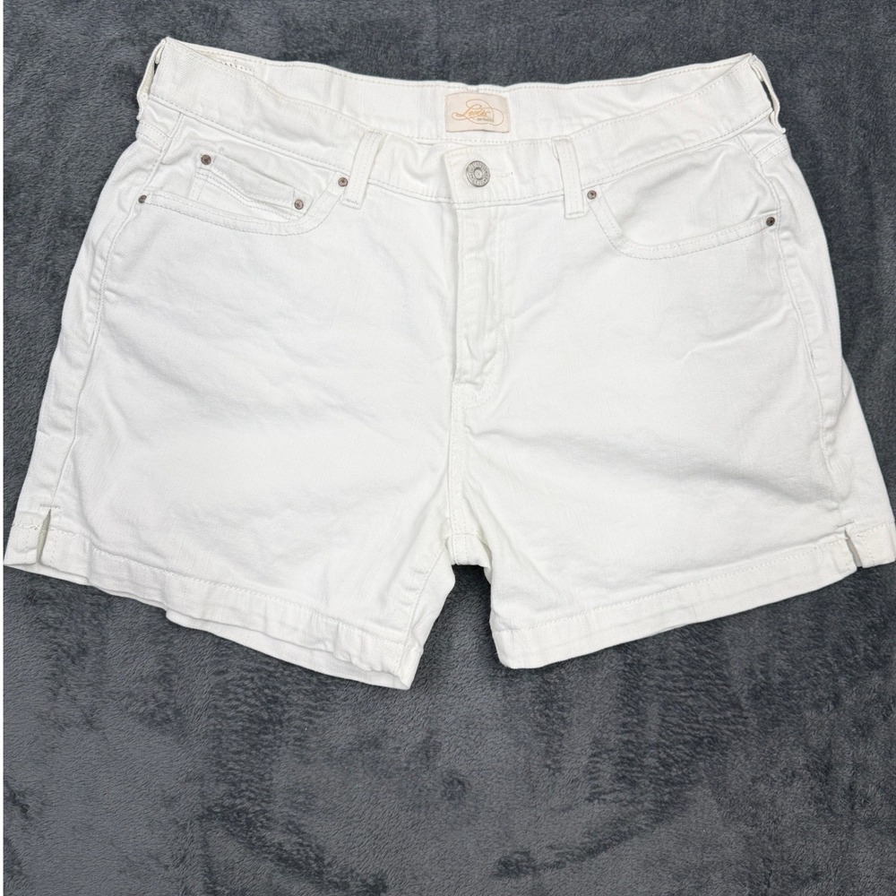 Levis 515‎ White Denim Shorts Women's Size 12 Classic Fit